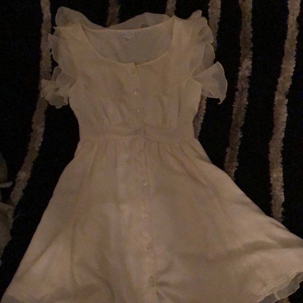 Jovovich-Hawk ivory dress. Size 5.